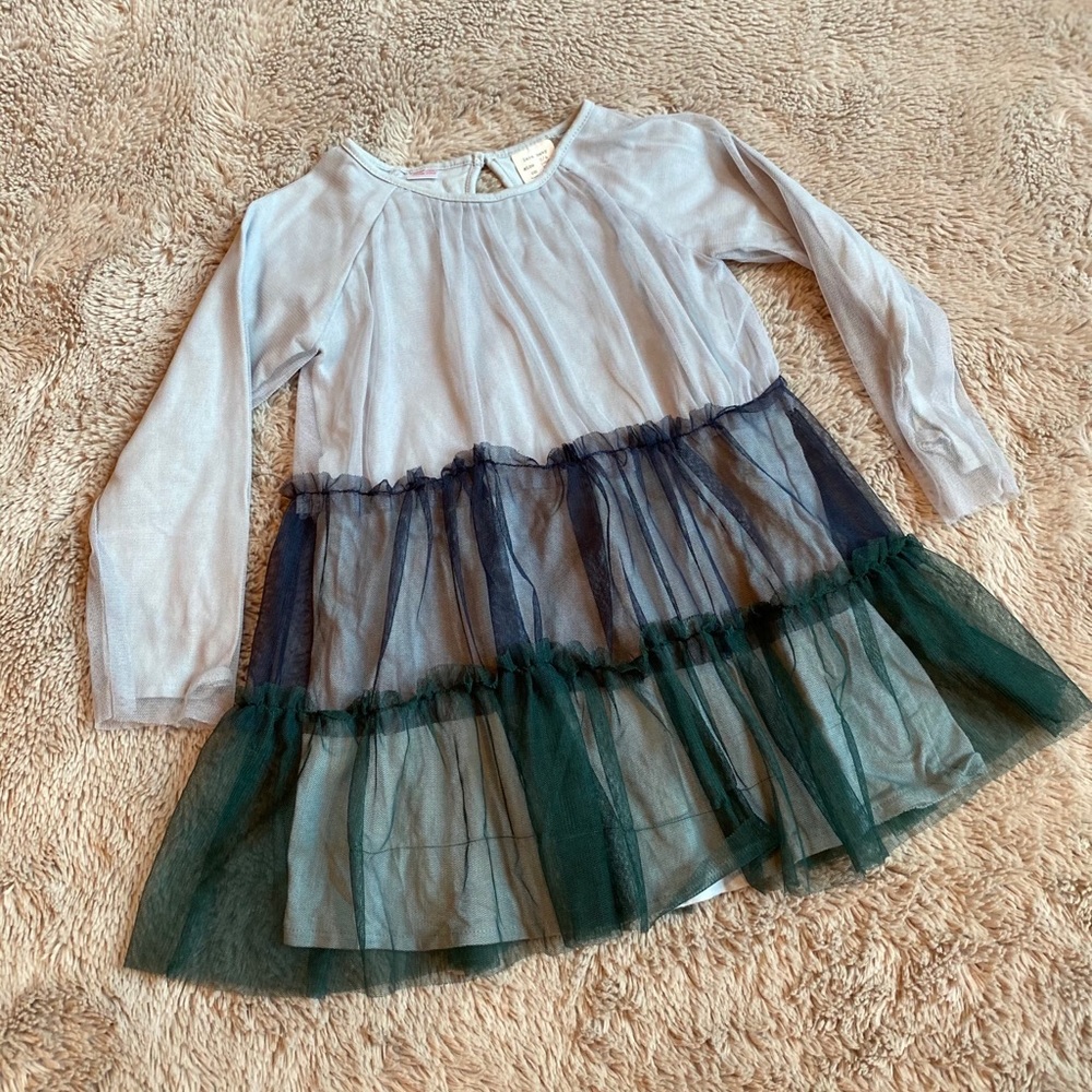 Zara Baby Size 3/4 Long Sleeve Tulle Dress